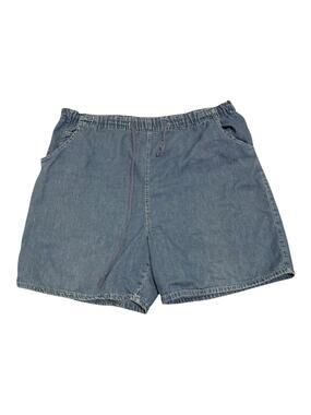 St. Julian Woman Denim Jean Shorts Elastic Waist Size 20W